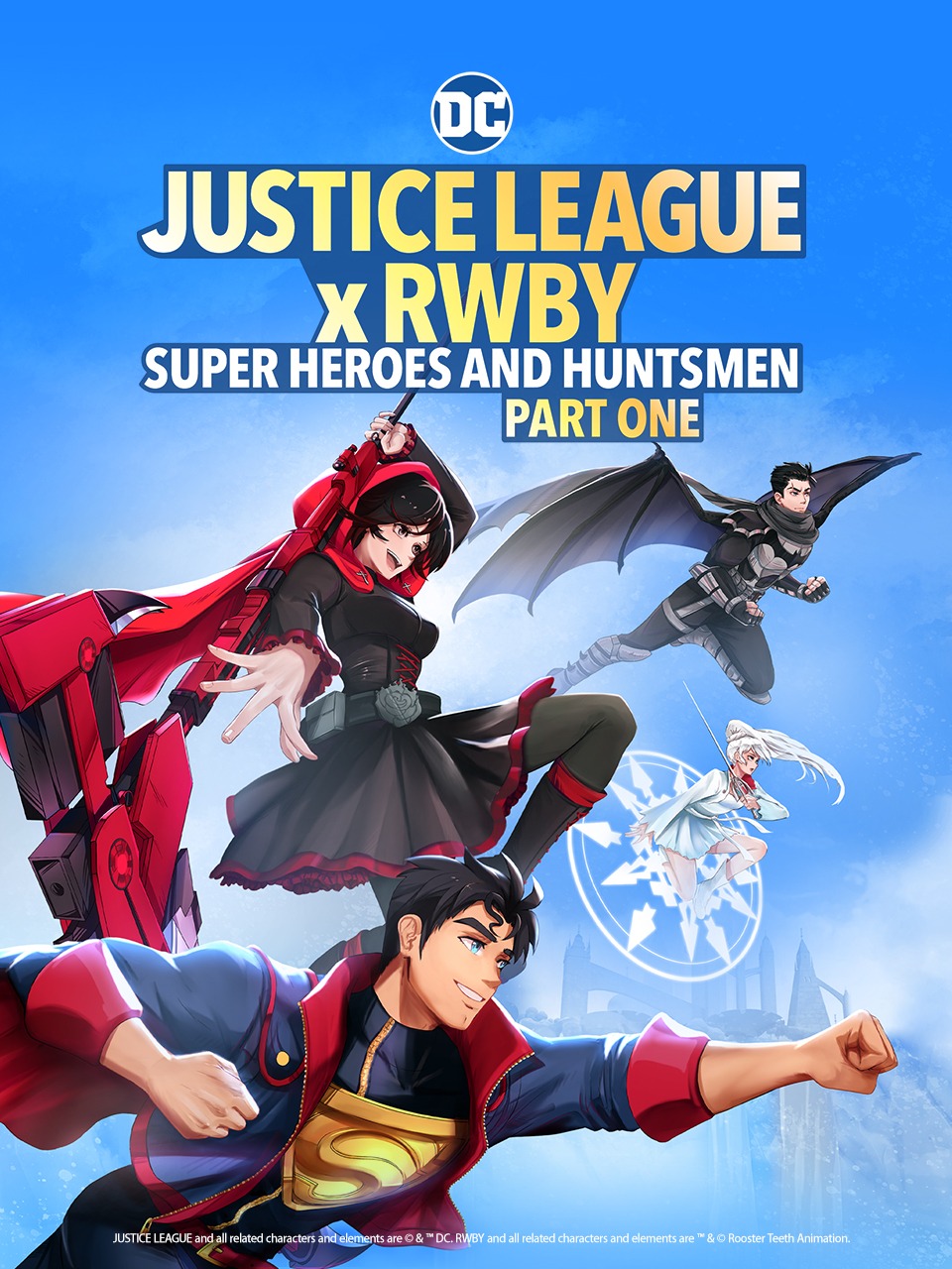 正义联盟与红白黑黄超级英雄和猎人上